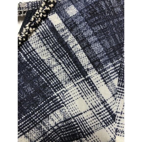 Plaid Dress Long Sleeve Fit and Flare Black White Casual Mini Small‎ - Picture 7 of 12